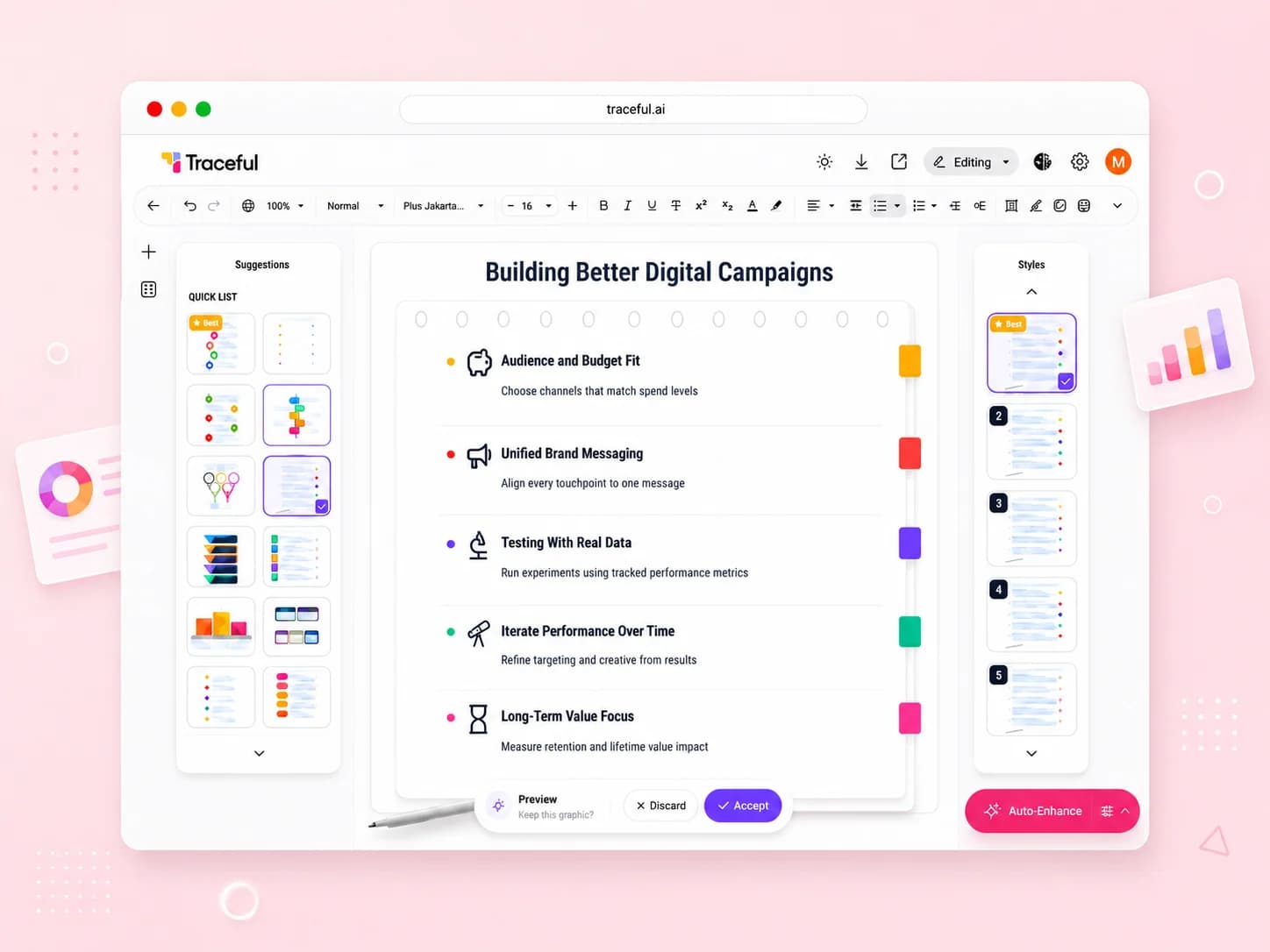 Traceful AI generates visuals from your content
